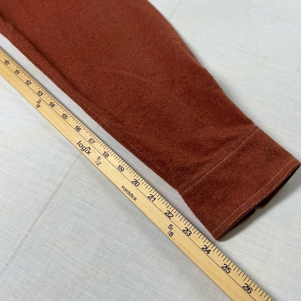 Dakota Grizzly Western Pearl Snap Shacket Mens XL Rust Orange - Picture 9 of 12